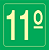 Placa Identificação Pavimento - 11º Andar - S17 14x14 - Imagem 1