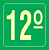 Placa Identificação Pavimento - 12º Andar - S17 14x14 - Imagem 1