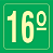 Placa Identificação Pavimento - 16º Andar - S17 14x14 - Imagem 1