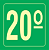 Placa Identificação Pavimento - 20º Andar - S17 14x14 - Imagem 1