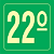 Placa Identificação Pavimento - 22º Andar - S17 14x14 - Imagem 1