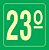 Placa Identificação Pavimento - 23º Andar - S17 14x14 - Imagem 1