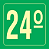 Placa Identificação Pavimento - 24º Andar - S17 14x14 - Imagem 1