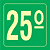Placa Identificação Pavimento - 25º Andar - S17 14x14 - Imagem 1