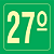 Placa Identificação Pavimento - 27º Andar - S17 14x14 - Imagem 1