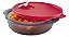 Tupperware Cristalwave 1L Preto Com Vermelho - Imagem 1