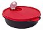 Tupperware Cristalwave 1L Preto Com Vermelho - Imagem 3