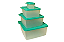 Tupperware Kit Basic Line Turquesa 4 Peças - Imagem 4