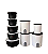 Tupperware Kit Tigelas Batedeira E Visualware Jet Black 9 Peças - Imagem 2