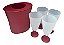 Tupperware Porta Garrafa Com 4 Taças Murano Marsala - Imagem 5