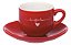 Jogo de xicaras com Pires de Porcelana 12 Peças Vermelho - Hauskraft # - Imagem 1