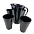 Kit Tupperware Prisma Jarra de Suco com 4 copos Onix Policarbonato # - Imagem 3