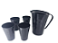 Kit Tupperware Prisma Jarra de Suco com 4 copos Onix Policarbonato # - Imagem 5