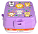 Lancheira de Plástico Infantil com 4 Divisórias - Bichinhos Lilas # - Imagem 1