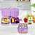 Lancheira de Plástico Infantil com 4 Divisórias - Bichinhos Lilas # - Imagem 7