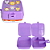 Lancheira de Plástico Infantil com 4 Divisórias - Bichinhos Lilas # - Imagem 3