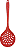 Escumadeira de Silicone 28cm Vermelho - Fratelli # - Imagem 2