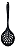 Escumadeira de Silicone 28cm Preto - Fratelli # - Imagem 2