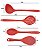 Kit Utensílios de Cozinha 4 Peças Silicone vermelho - Fratelli # - Imagem 5