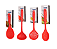 Kit Utensílios de Cozinha 4 Peças Silicone vermelho - Fratelli # - Imagem 1