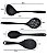 Kit Utensílios de Cozinha 4 Peças Silicone Preto - Fratelli # - Imagem 4