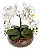 Arranjo 4 Hastes Orquídea Flor Artificial Decoração Realista - Imagem 2