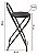Kit 2 Banco Alto Dobrável E Articulável Com 70 Cm De Altura - Imagem 2