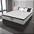 Cama Box Baú Casal Colchão Molas Pocket Ensacadas Tower 138x188x75cm Branco e Marrom Gazin - Imagem 2