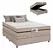 Cama Box Baú Casal Colchão Gazin Molas Flora Bege 138x188x61cm - Imagem 1