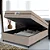Cama Box Baú Casal Colchão Gazin Molas Flora Bege 138x188x61cm - Imagem 3