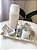 Kit higiene urso aviador resina com 5 peças + bandeja em resina - Imagem 1