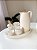 Kit higiene floral com filete de ouro 6 peças - Imagem 1