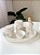 Kit higiene floral com filete de ouro 5 peças - Imagem 1