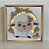Quadro decorativo ovelhinha ovelha borboletas e flores luz de led - Imagem 1