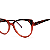 Óculos de grau - Acetato modelo em leve gatinho na cor vermelho com detalhes em preto - Imagem 3