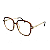 Óculos de grau - Acetato modelo quadrado em animal print e haste no metal dourado - Imagem 5