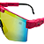 Óculos de sol esportivo Ice - Armação ajustável na cor rosa com preto e lente colorida - Imagem 3