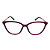Óculos de grau - Armação de acetato com detalhes em vermelho e dourado modelo gatinho - Imagem 1