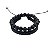Kit 2 pulseiras - 1 de couro na cor preta ajustável e 1 pulseira de pedra vulcanica - Imagem 1