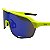 Óculos de sol esportivo México - Armação na cor amarela e lente espelhada - Imagem 3
