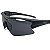 Óculos de sol esportivo Lewis - Armação na cor preta e lente na cor preta - Imagem 3