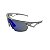 Óculos de sol esportivo Haiti - Armação na cor prata e lente azul espelhado - Imagem 2
