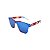 Óculos de sol esportivo Noronha - Armação colorida e lente espelhada polarizada na cor azul - Imagem 2