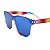 Óculos de sol esportivo Noronha - Armação colorida e lente espelhada polarizada na cor azul - Imagem 3