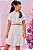 Conjunto Infantil Kukiê - Saia e Blusa Branca - Imagem 3