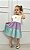 Vestido Infantil Colorido Flor Bordado - Imagem 3