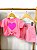 Conjunto Infantil Rosa Neon - Coração com Laço - Imagem 1