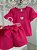 Conjunto Infantil Pink Coração Glitter Prata - Imagem 3