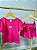 Conjunto Infantil Pink Coração Glitter Prata - Imagem 1