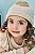 Gorro em Ribana 2x1 Kukiê Bebê Menina - Imagem 1